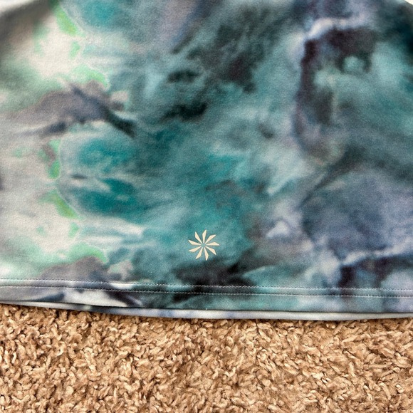 Athleta I Conscious Crop A-C Sports Bra Top I Size XS I Tie Dye Racerback - Picture 6 of 12